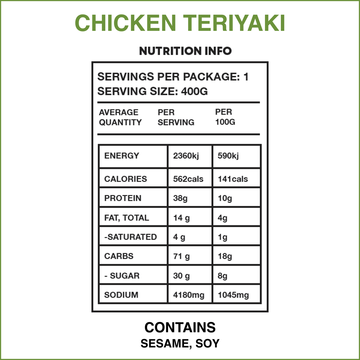 Grilled Chicken Teriyaki ✓