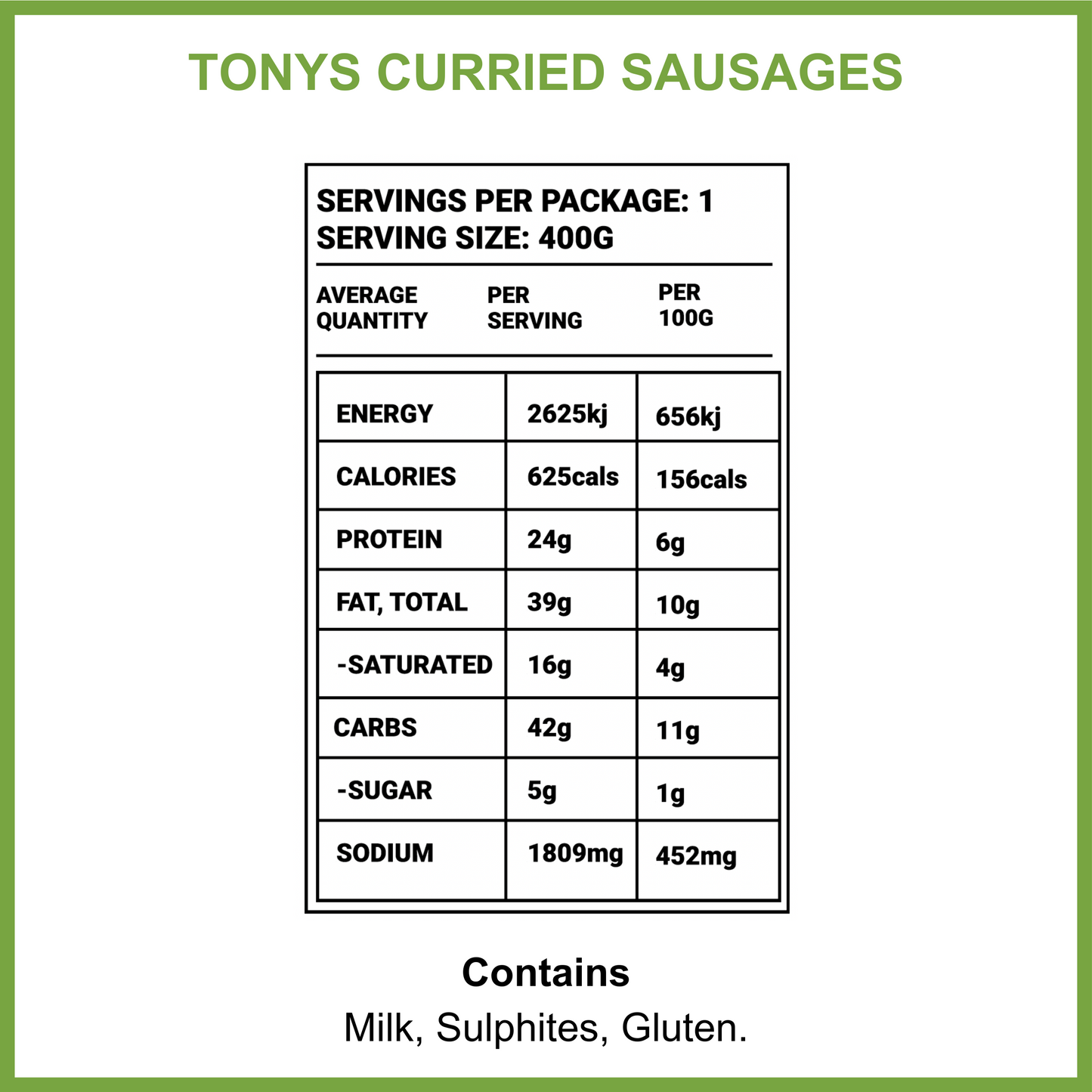Chef Tony's Curried Sausages and Mash