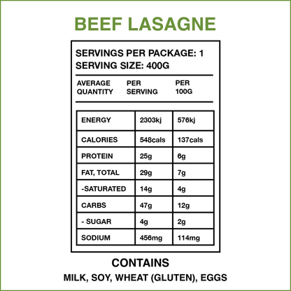 Lasagne with Beef Mince & Cheese