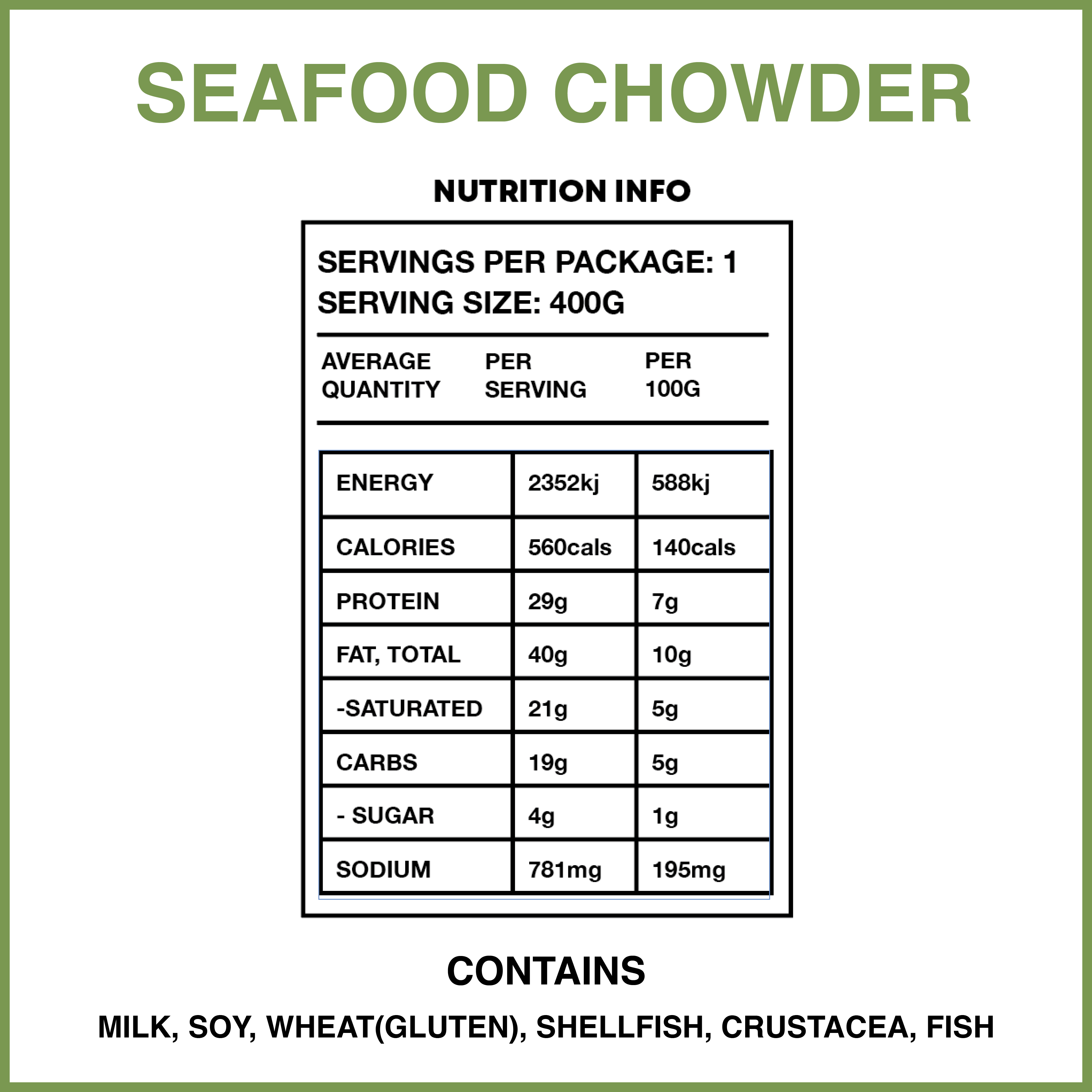 Bob's Creamy Seafood Chowder
