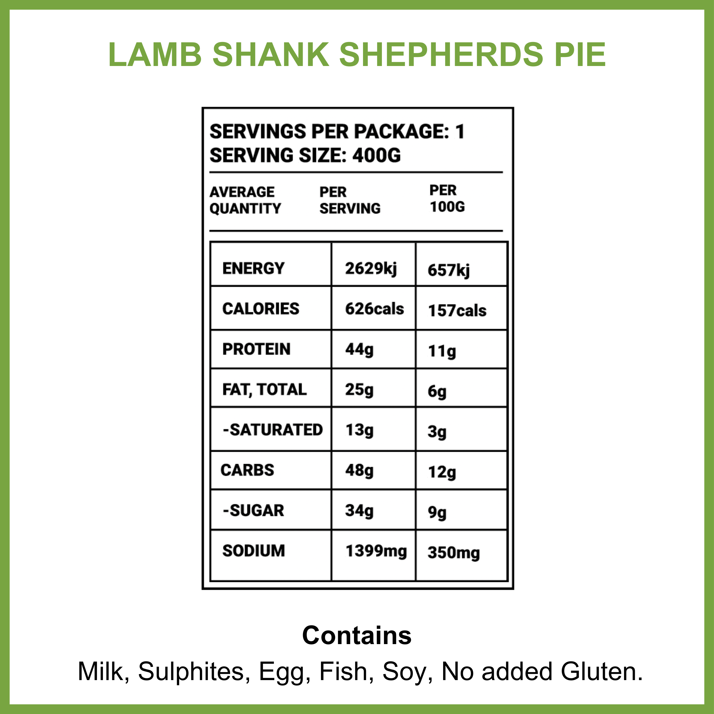 Lamb Shank Shepherds Pie ✓