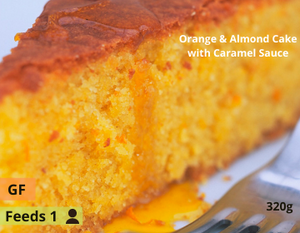 Orange & Almond Cake with Caramel Sauce (GF)