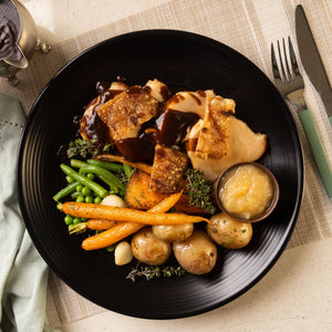 Roast Pork and Vegetables with Gravy