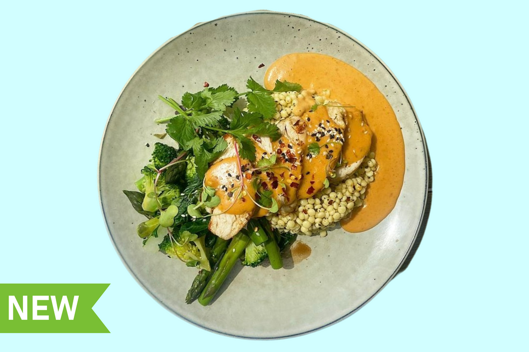 Satay Chicken and Asian Greens